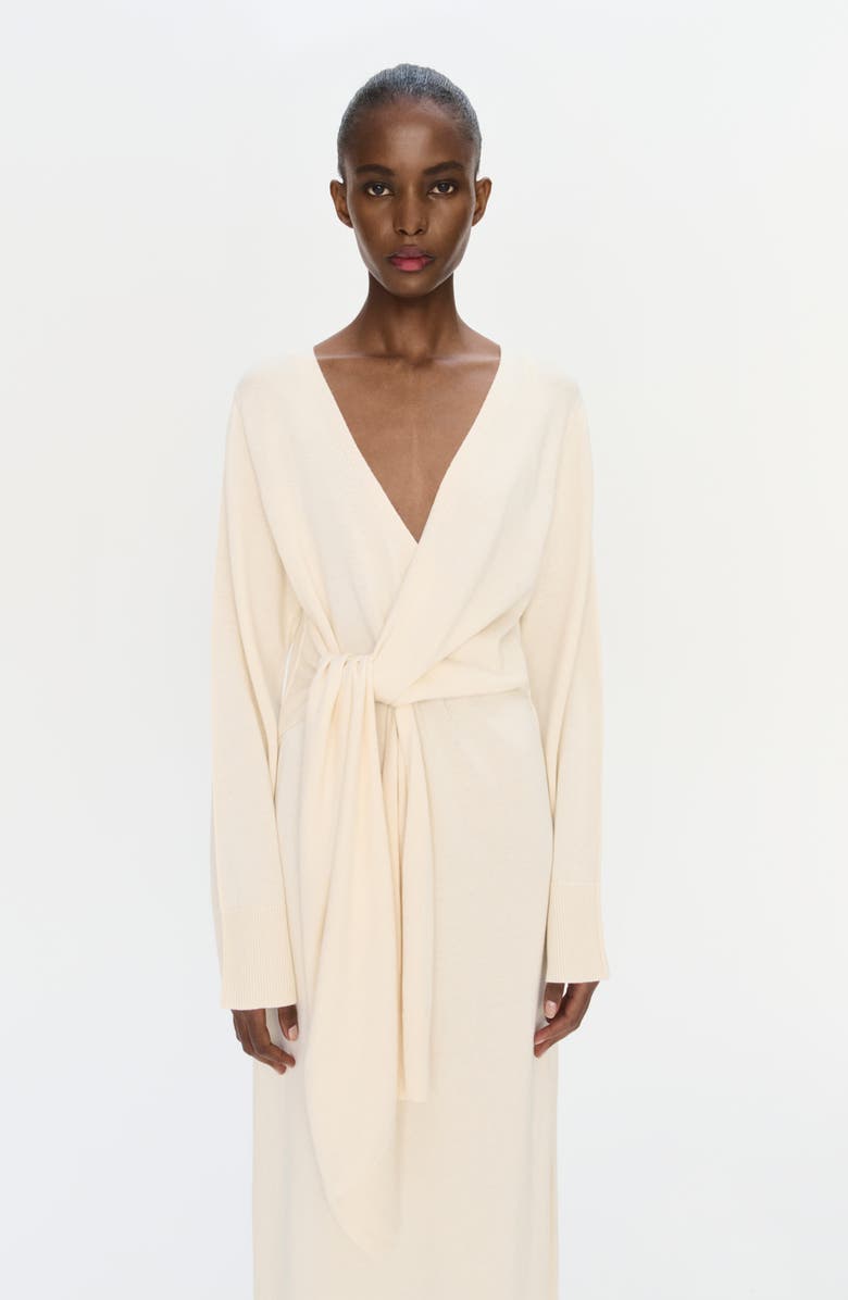 Simkhai Skyla Long Sleeve Cotton & Cashmere Sweater Dress, Alternate, color, 