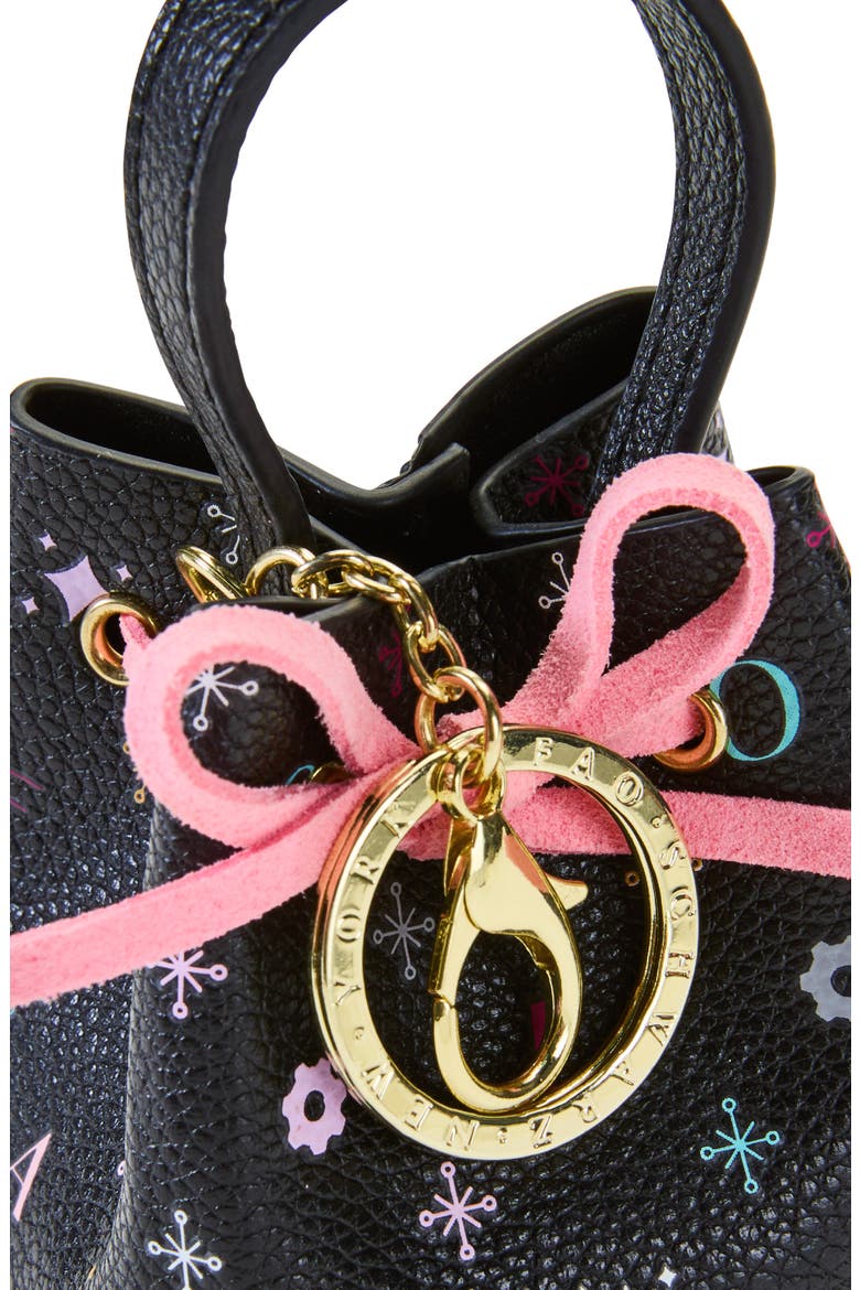 Kids' Mini Bucket Bag Key Chain, Alternate, color, BLACK