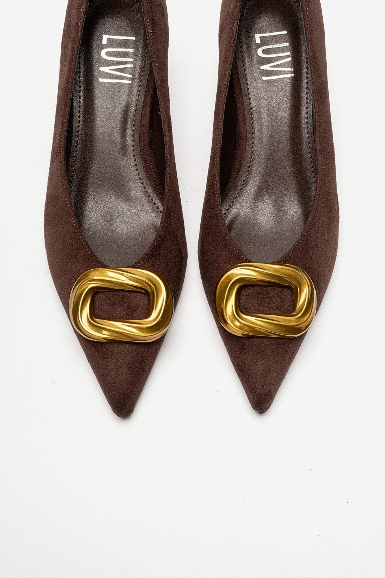Delhi Buckle Kitten Heel Pump, Alternate, color, Brown Suede