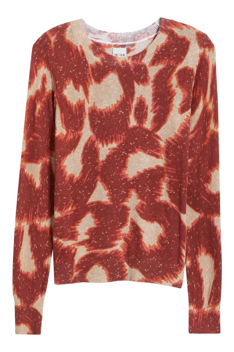 Abstract Animal Print Supersoft Sweater, Alternate, color, SPICE MULTI