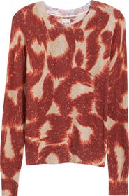 NIC+ZOE Abstract Animal Print Supersoft Sweater