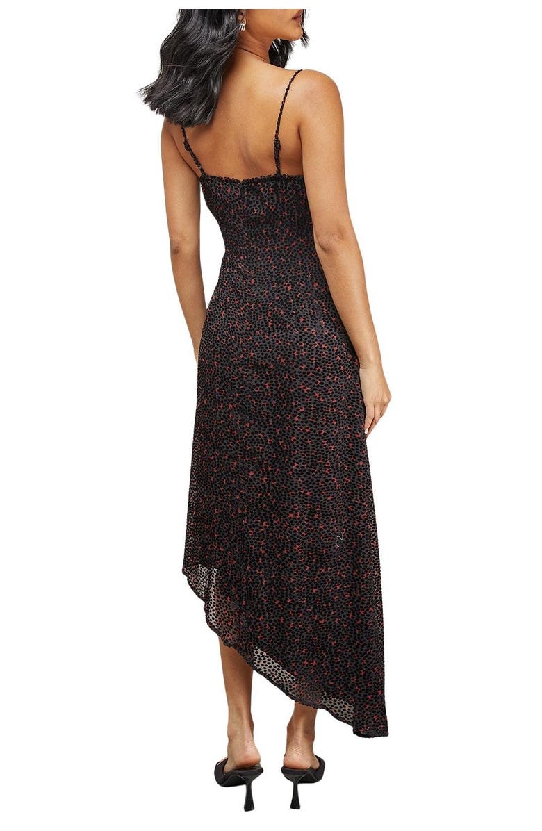 Warehouse Spot Devore Cowl Neck Maxi Dress, Alternate, color, Red