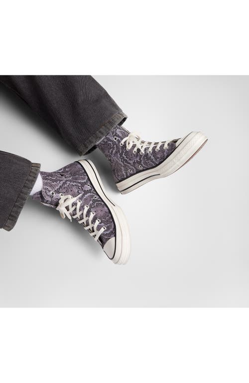 Converse Chuck 70 Faux Snakeskin Suede High Top Sneaker In Purple