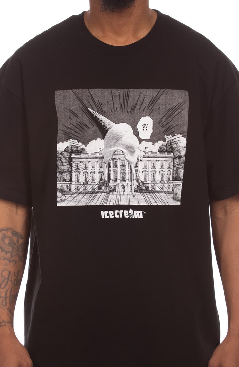 ICECREAM Drop Cotton Graphic T-Shirt, Alternate, color, Black