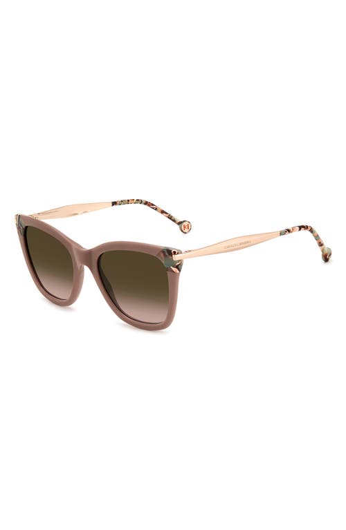 Carolina Herrera Her 54mm Gradient Rectangular Sunglasses In Brown