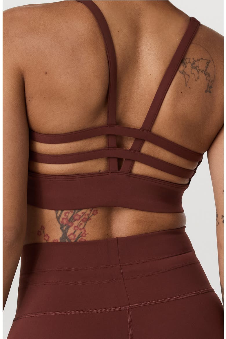 Yosemite Longline Sports Bra, Alternate, color, BURNT SIENNA