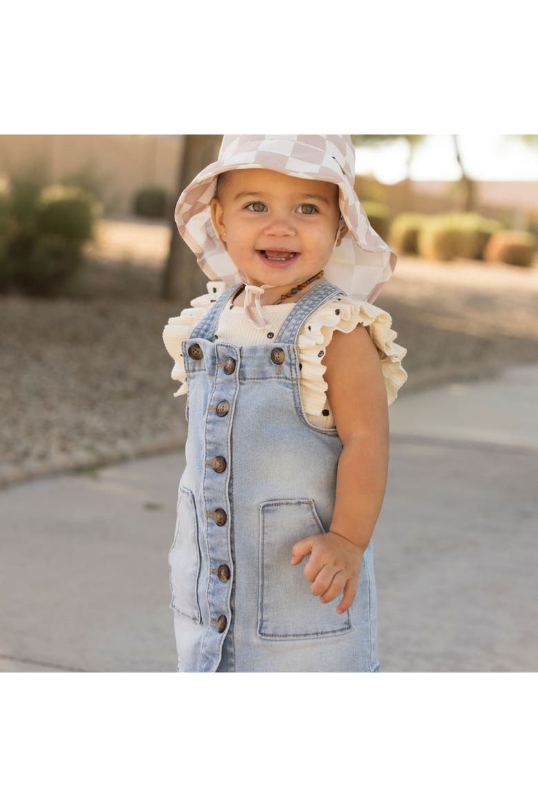 Baby UPF 50+  Sun Protection Flap Hat, Alternate, color, Beige Checkers