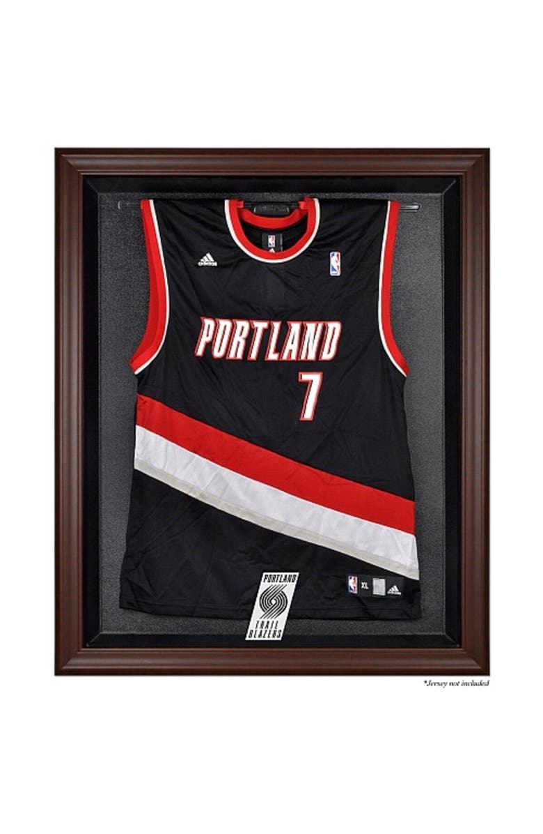 FANATICS AUTHENTIC Portland Trail Blazers (2004-2017) Brown Framed Jersey Display Case, Main, color,