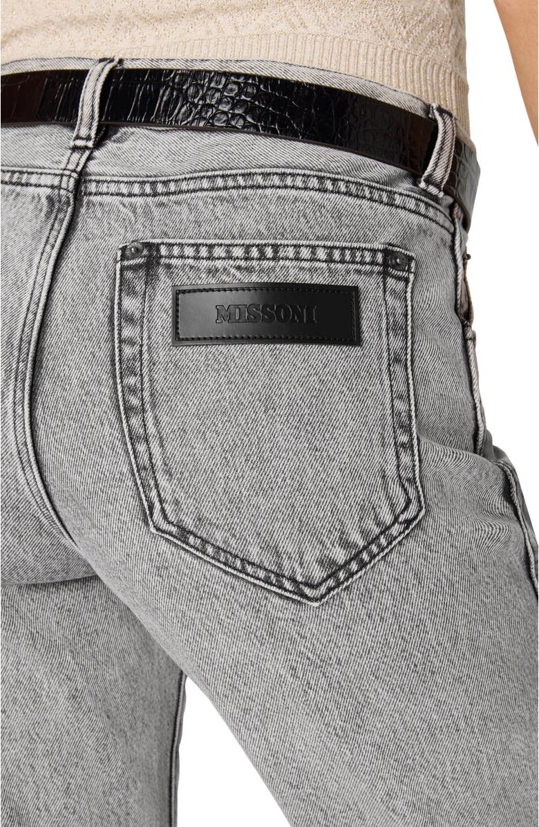 Missoni Five-pocket Mid-rise Bleached Denim Pants, Alternate, color, Black