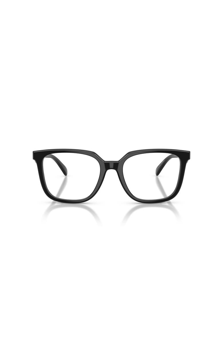 COACH 52mm Square optical glasses, Alternate, color, Black