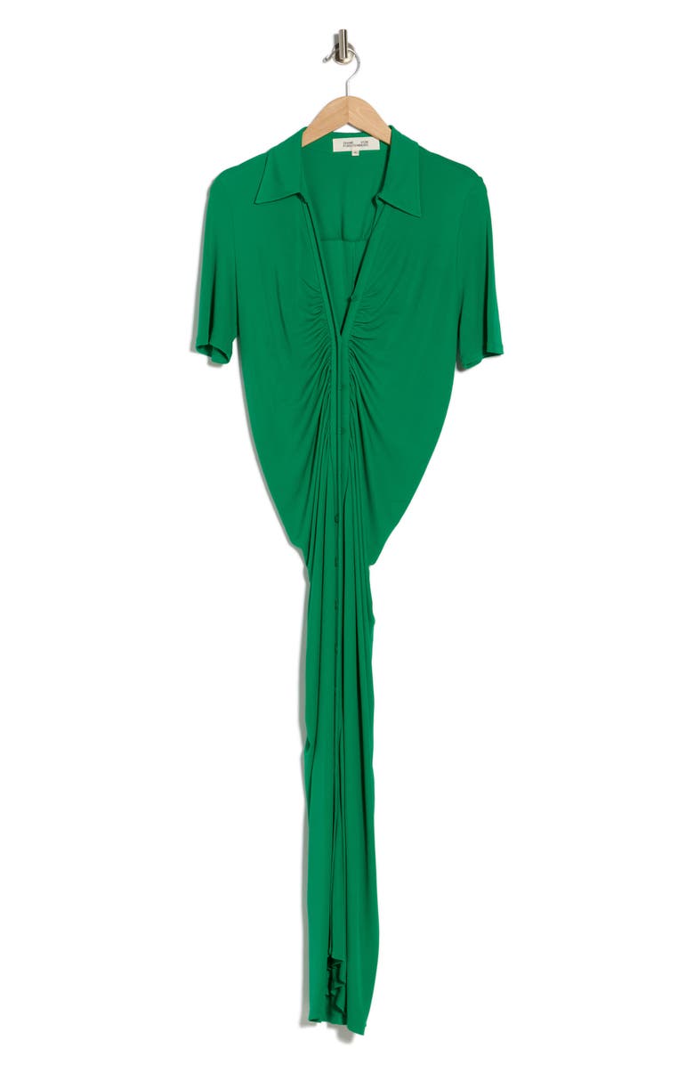 Diane von Furstenberg Zoey Ruched Maxi Dress, Alternate, color, Signature Green