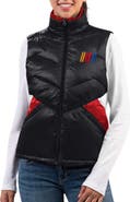 G-III 4HER BY CARL BANKS Women's G-III 4Her by Carl Banks Black NASCAR Merchandise Versatile Full-Zip Puffer Vest