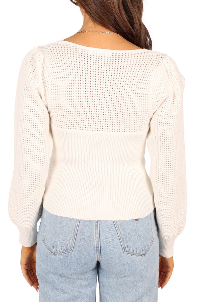 Petal & Pup Madalyn Rib Sweater, Alternate, color, White