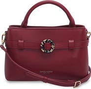 Campo Marzio Roma 1933 Sway Structured Satchel Handbag with Top Handle Crossbody Strap & Decorative Buckle