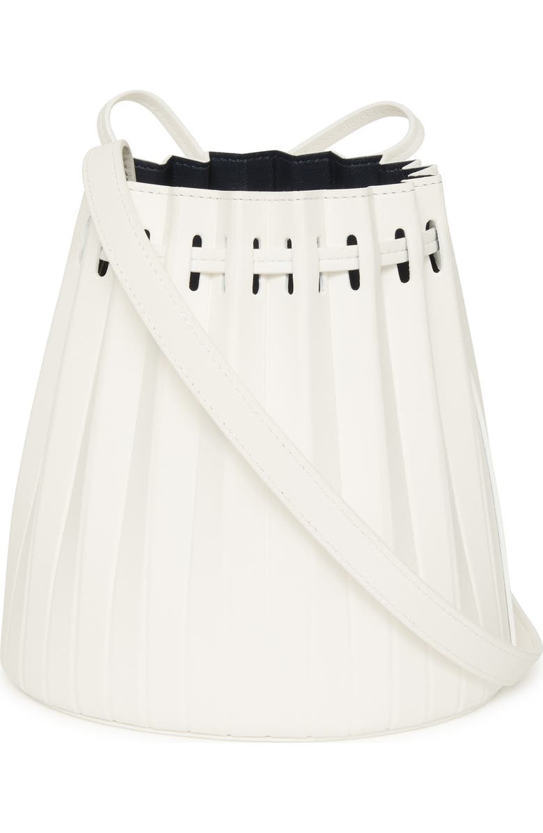 Mansur Gavriel Mini Pleated Leather Bucket Bag, Alternate, color,