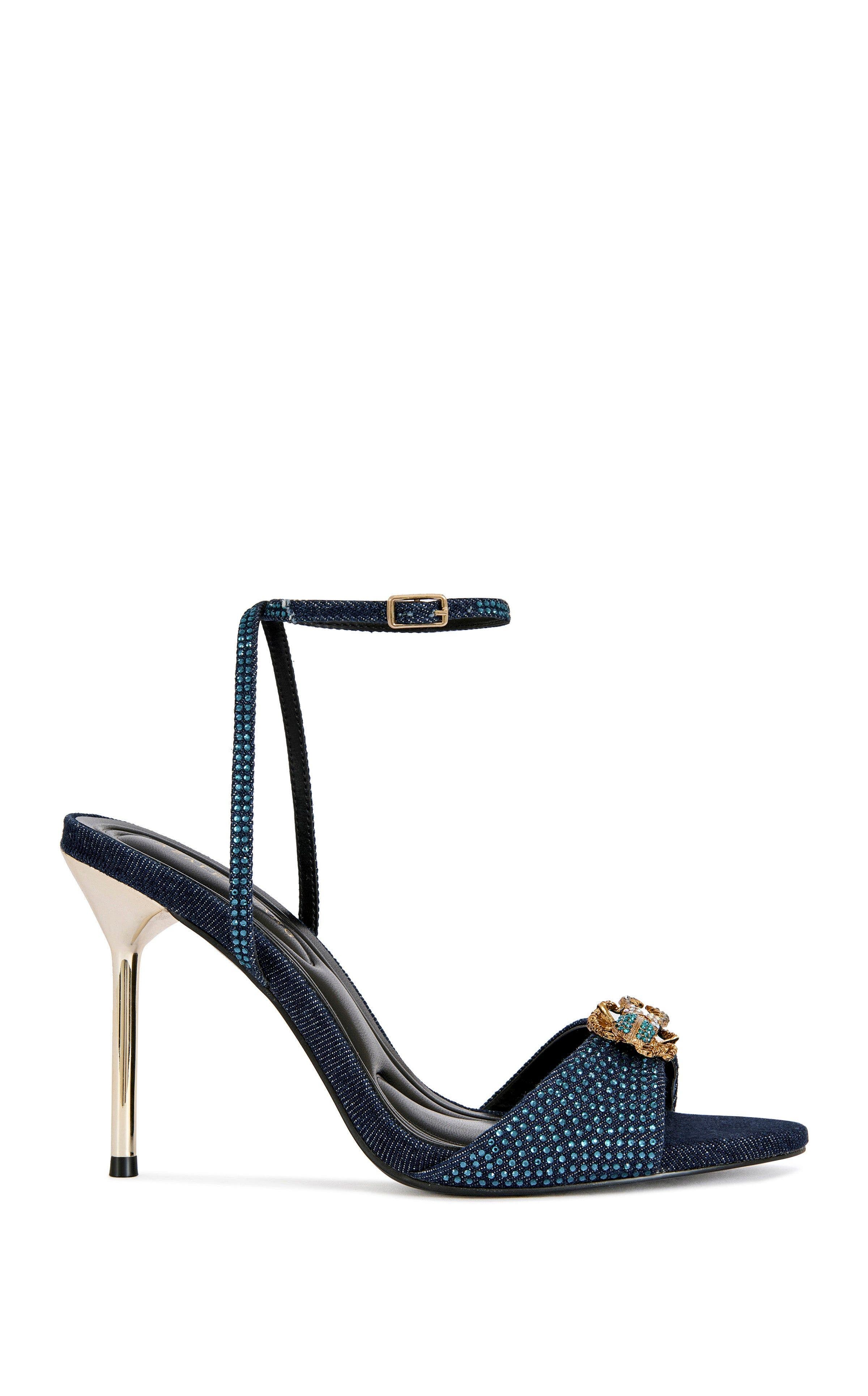 AZALEA WANG Treetok Stiletto Sandal, Main, color, Denim
