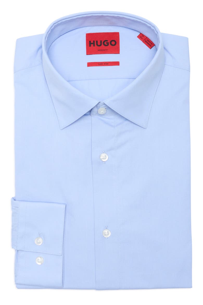 Valerio Modern Fit Cotton Dress Shirt, Alternate, color, LIGHT PASTEL BLUE