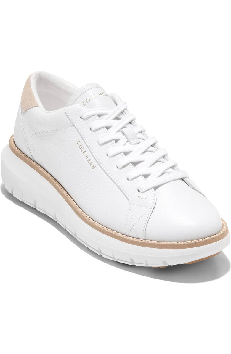 Cole Haan ZERØGRAND Rexanna Lace-To-Toe Sneaker, Main, color, White/ Ch Lt Sesame/ White Wp