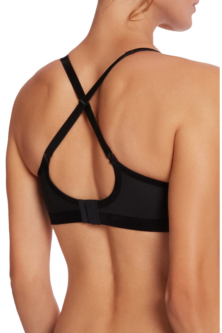Tulle Underwire T-Shirt Bra, Alternate, color, BLACK
