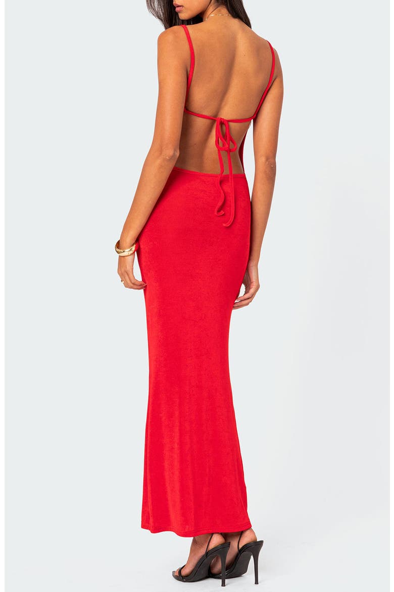 Clea Open Back Maxi Dress, Alternate, color, RED