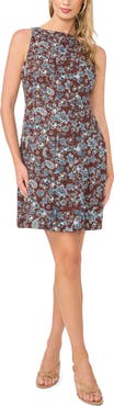 Halogen® Seamed High Neck Minidress