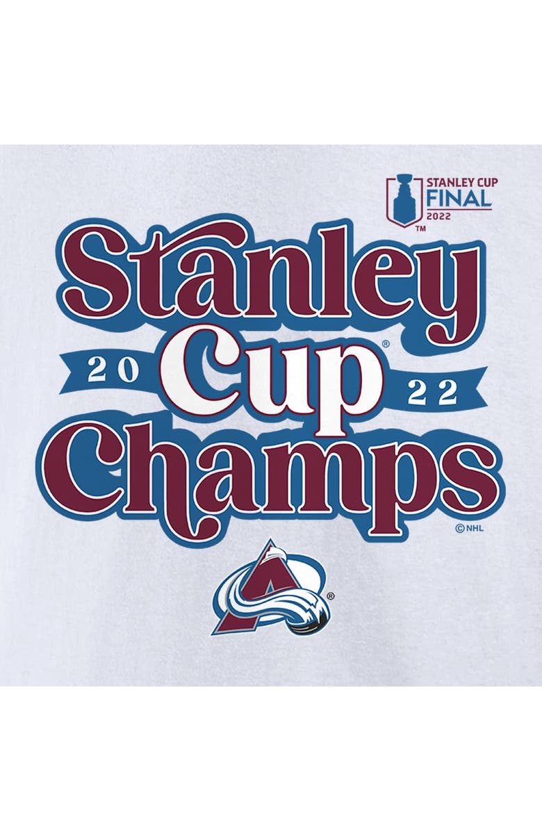 FANATICS Women's Fanatics Branded White Colorado Avalanche 2022 Stanley Cup Champions Saucer Pass V-Neck T-Shirt, Alternate, color, 