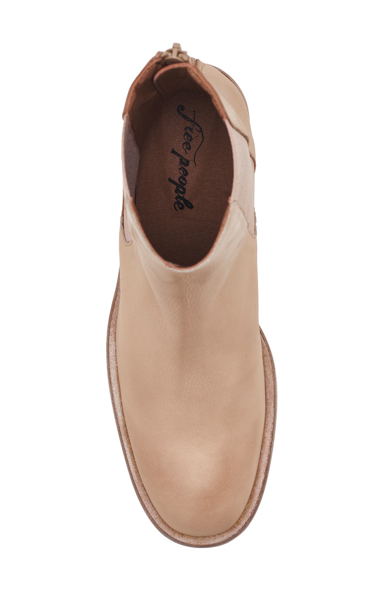 Free People Essential Chelsea Boot, Alternate, color, Natural Leather