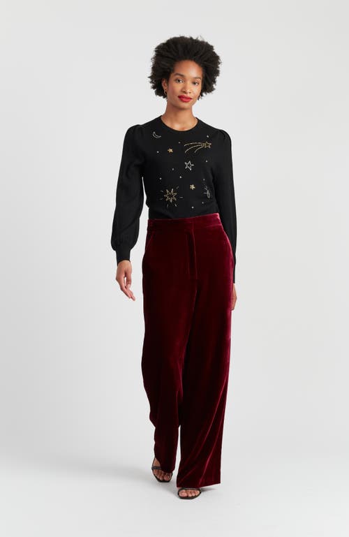 Chinti & Parker Laura Whitmore Velvet Trousers In Blue