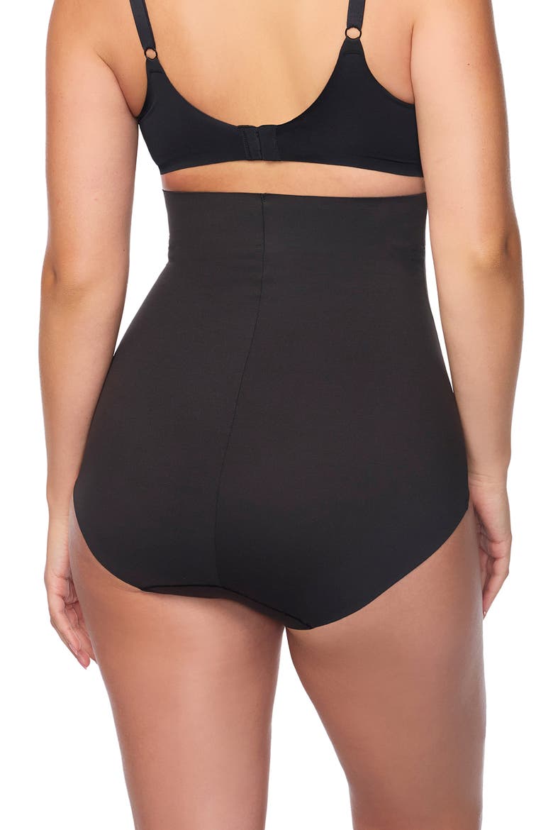 Iconic Core High Waist Shaping Briefs, Alternate, color, BLACK