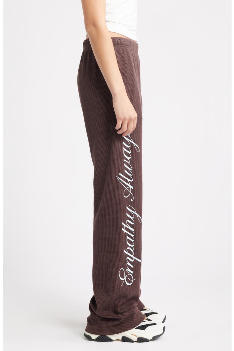 Empathy Always Waffle Knit Pants, Alternate, color, BROWN