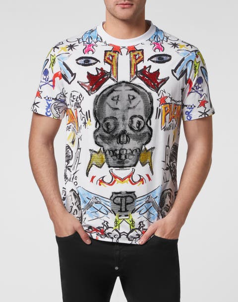 T-Shirt Round Neck Ss With Crystals Luxe Men
