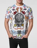 PHILIPP PLEIN T-Shirt Round Neck Ss With Crystals Luxe Men