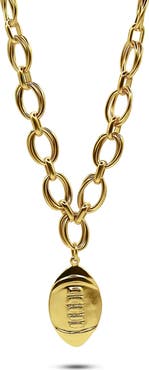 Bowood Lane Varsity Football Chain Necklace