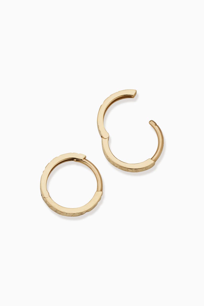 14K Yellow Gold Celebration Mini Hoops, Alternate, color, Yellow Gold