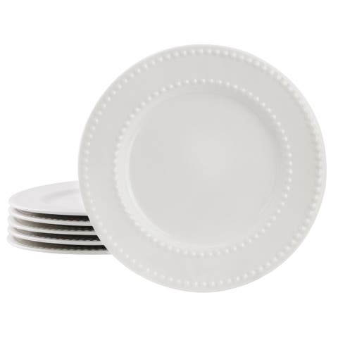 6 Piece Stoneware Salad Plate Set