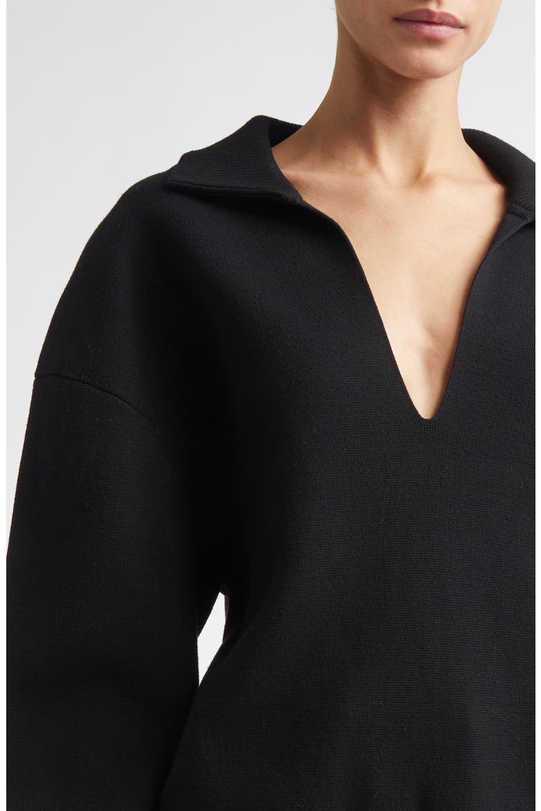 Timmy Johnny Collar Sweater, Alternate, color, BLACK