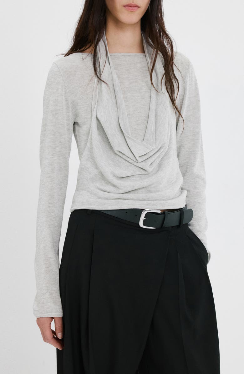 MANGO Cowl Front Sweater, Main, color, 