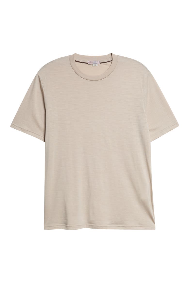 Solid Wool Jersey Crewneck T-Shirt, Alternate, color, 1985 CHAMPAGNE