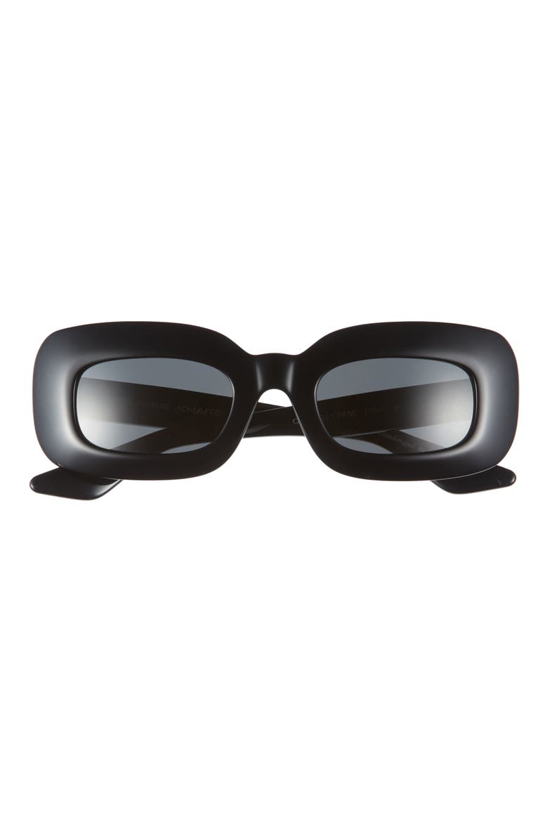 1966C 49mm Square Sunglasses, Main, color, BLACK