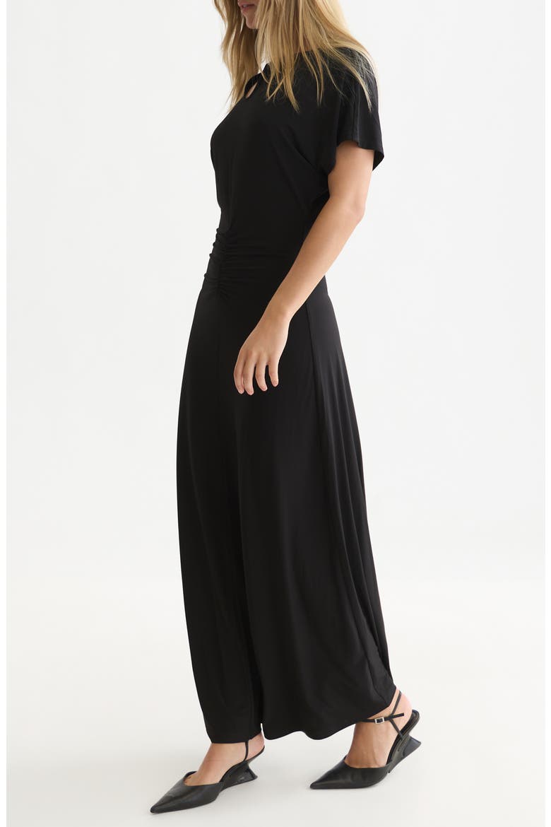 Ruched Maxi Dress, Alternate, color, METEORITE