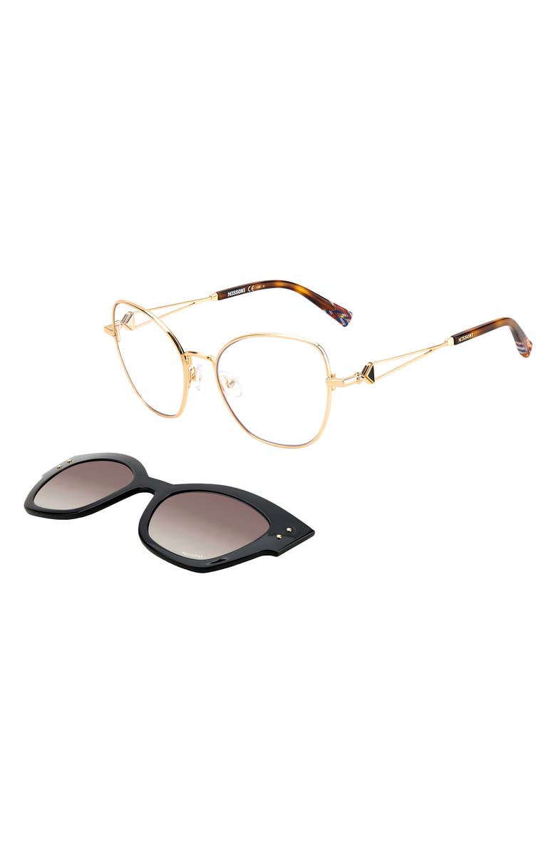 Missoni 53mm Gradient Cat Eye Sunglasses, Alternate, color, 