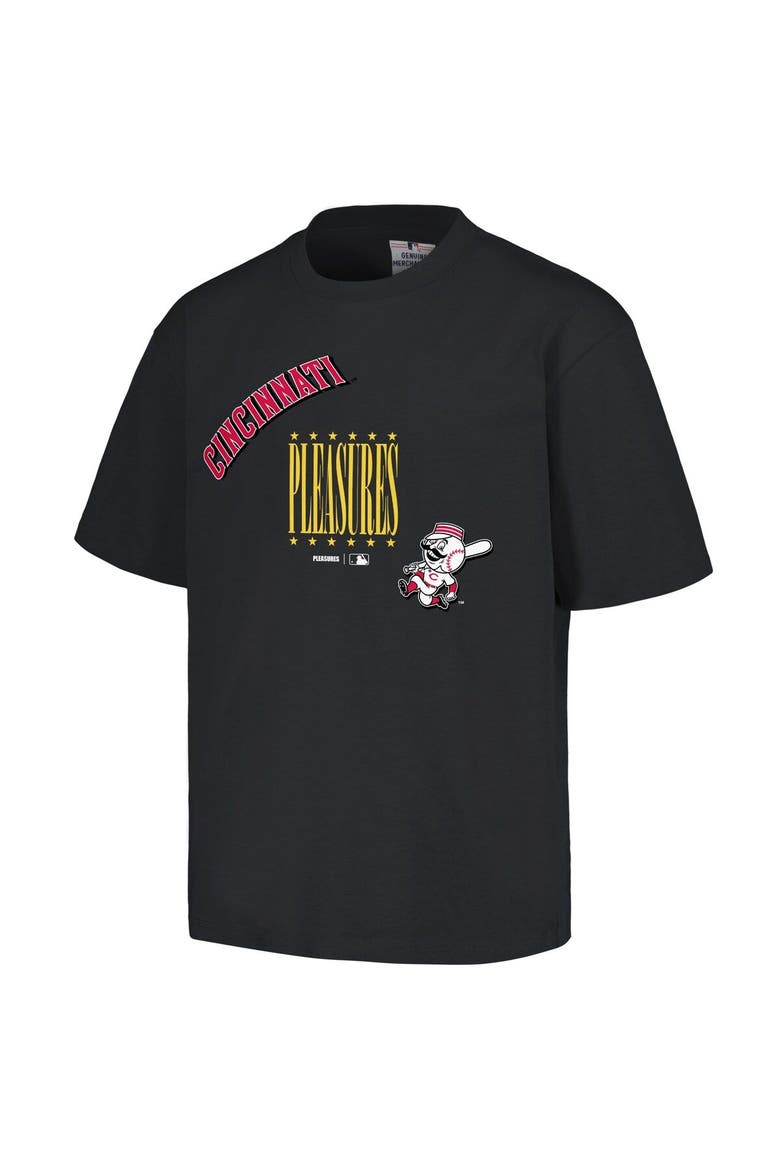 Men's PLEASURES  Black Cincinnati Reds Repurpose T-Shirt, Alternate, color, Black