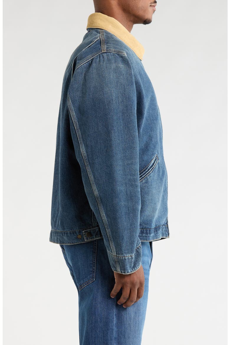 OG Detroit Denim Jacket, Alternate, color, BLUE / DUSTY HEATHER BROWN