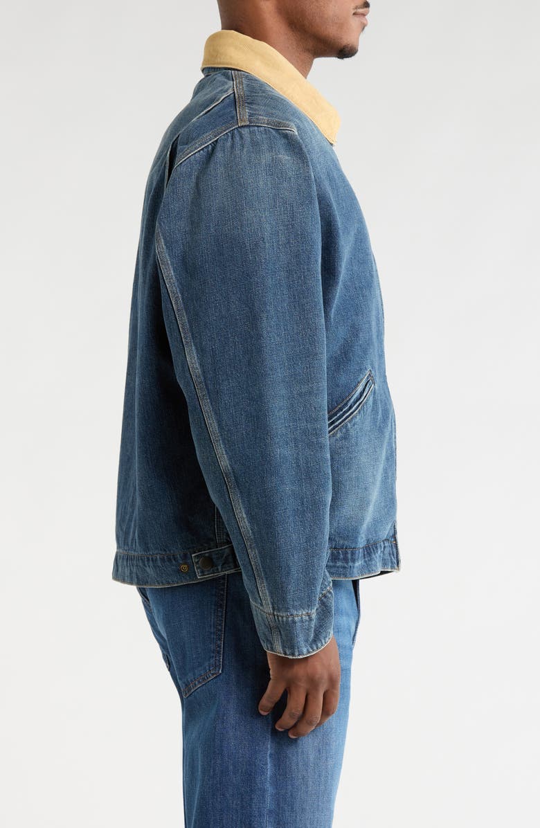Carhartt Work In Progress OG Detroit Denim Jacket, Alternate, color, Blue / Dusty Heather Brown