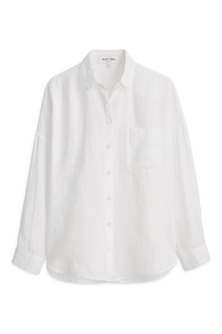 Jo Linen Shirt, Alternate, color, WHITE
