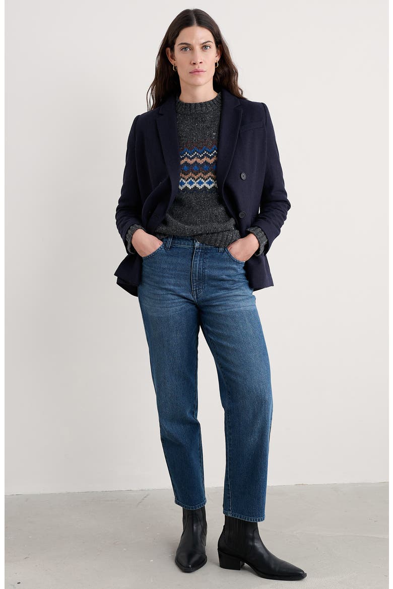 Lowena Double Breasted Blazer, Alternate, color, MARITIME