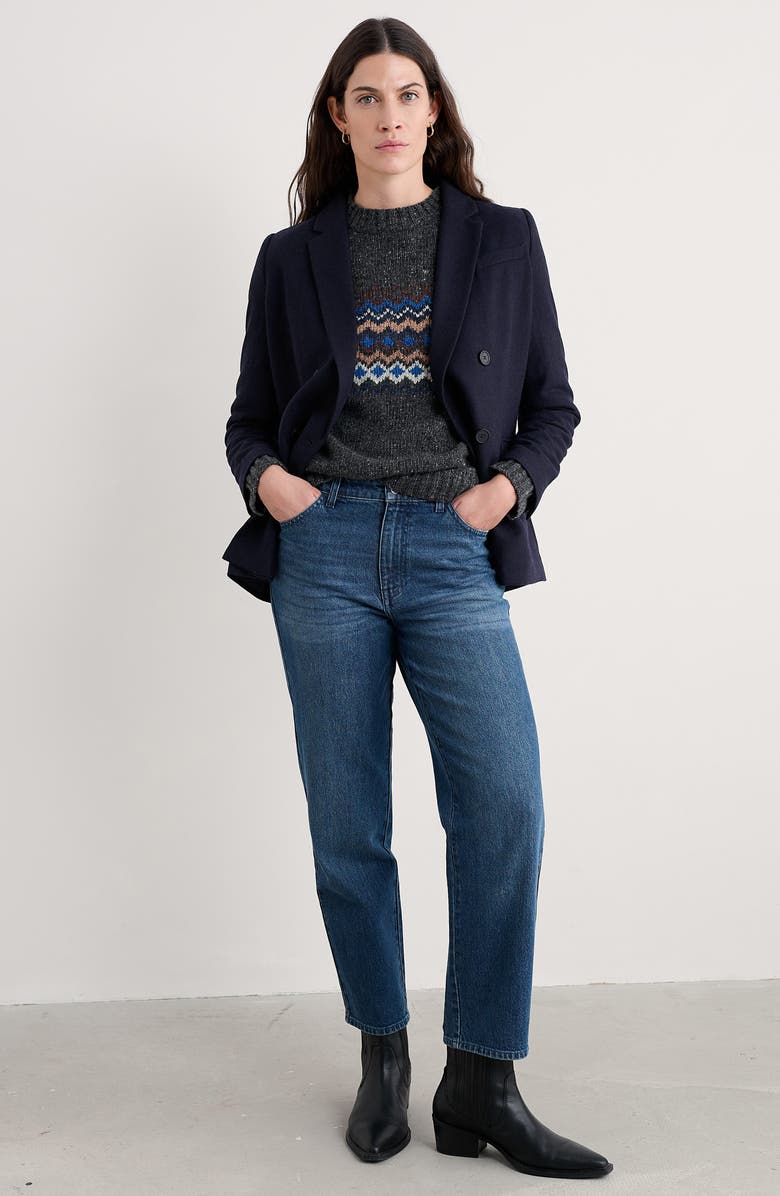 Seasalt Cornwall Lowena Double Breasted Blazer, Alternate, color, Maritime