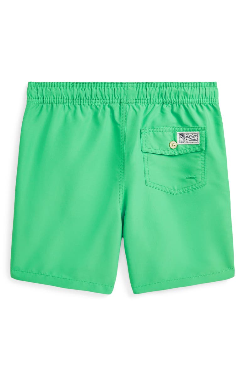 Polo Ralph Lauren Kids' Traveler Solid Recycled Polyester Swim Trunks, Alternate, color,