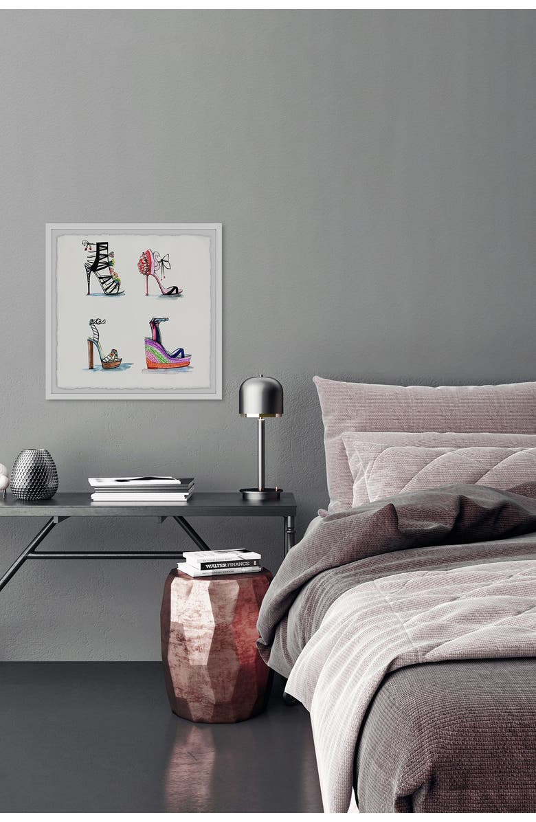 MARMONT HILL High Heels and Wedges Framed Painting Print - 12"x12", Alternate, color, 