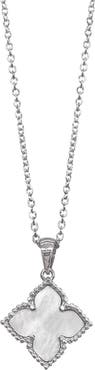 Adornia Mother of Pearl Flower Pendant Necklace